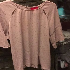 J Lo size xxl, cute rose color and has faux sequin detail.